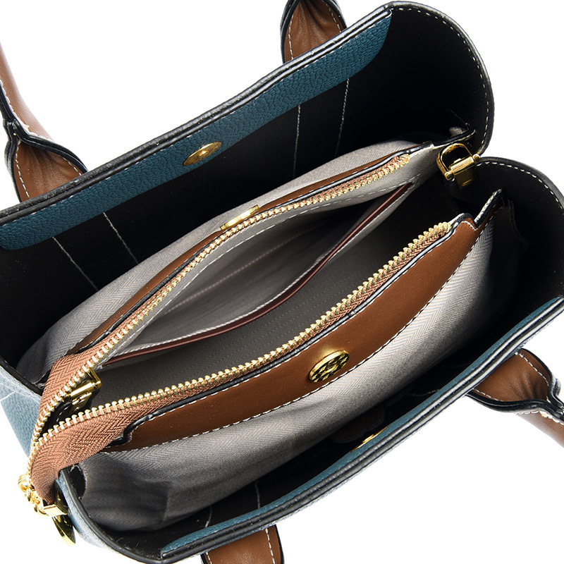 Turn Lock Vegan Leather Shoulder Bag